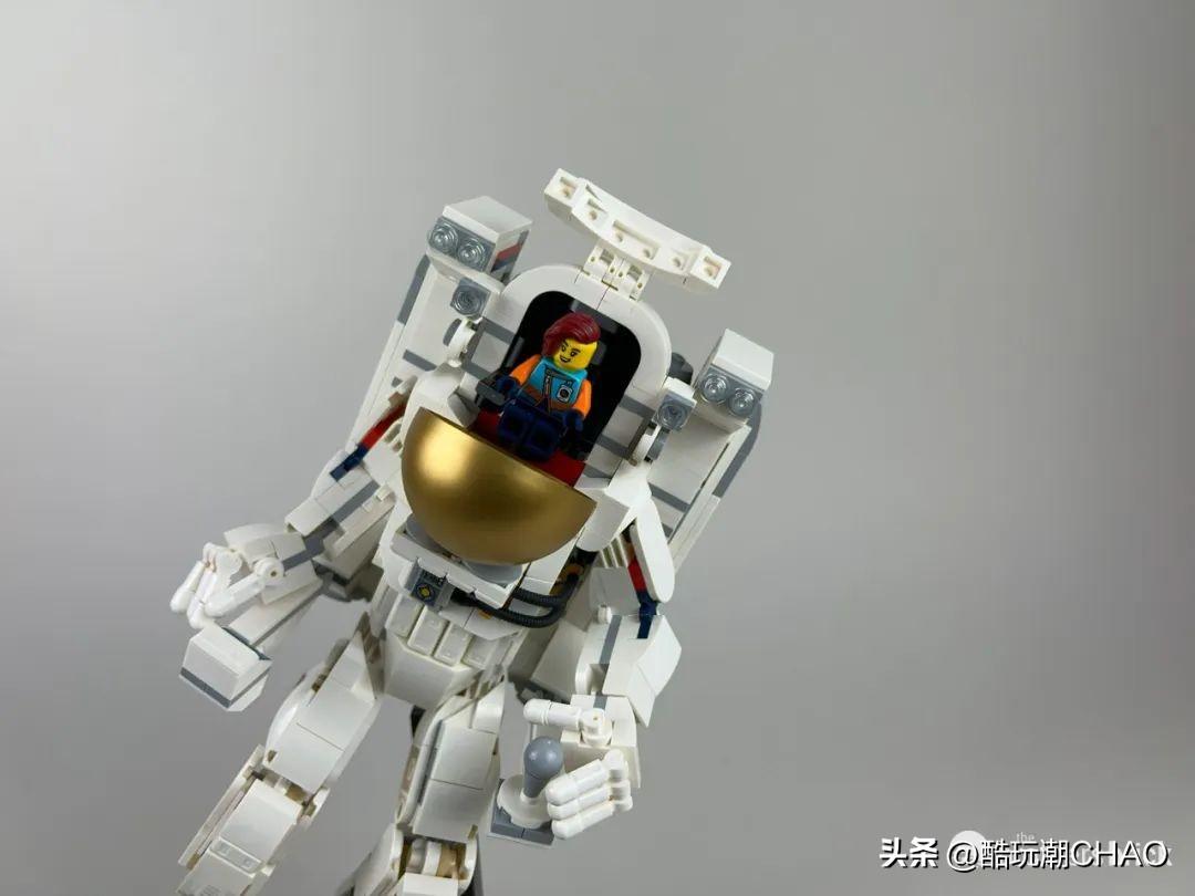 略显单薄的宇航员？乐高创意百变三合一31152太空宇航员开箱评测