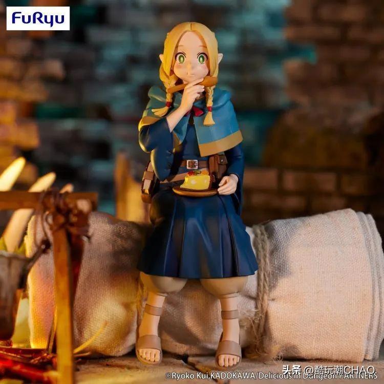 FuRyu景品『《迷宫饭》莱欧斯／玛露西尔泡面盖模型』
