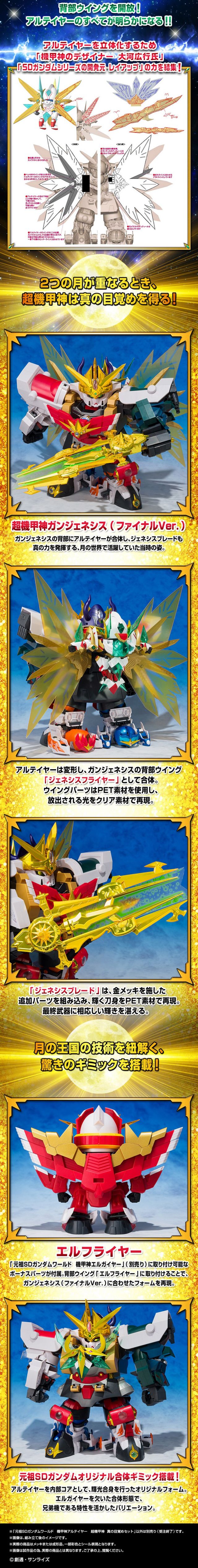 元祖SD GUNDAM WORLD 机甲神Arteia 超机甲神 真之觉醒套装
