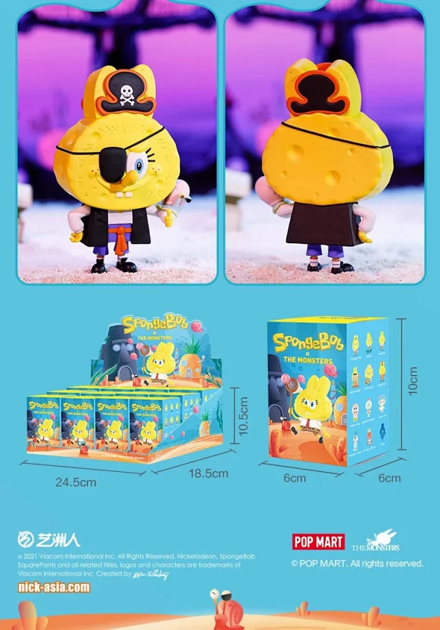 LABUBU海绵宝宝系列手办POPMART泡泡玛特盲盒潮流玩具网红创意礼物摆件
