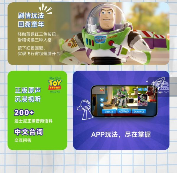 乐森机器人 玩具总动员 巴斯光年 37.2cm 可编程智能语音交互可动人偶